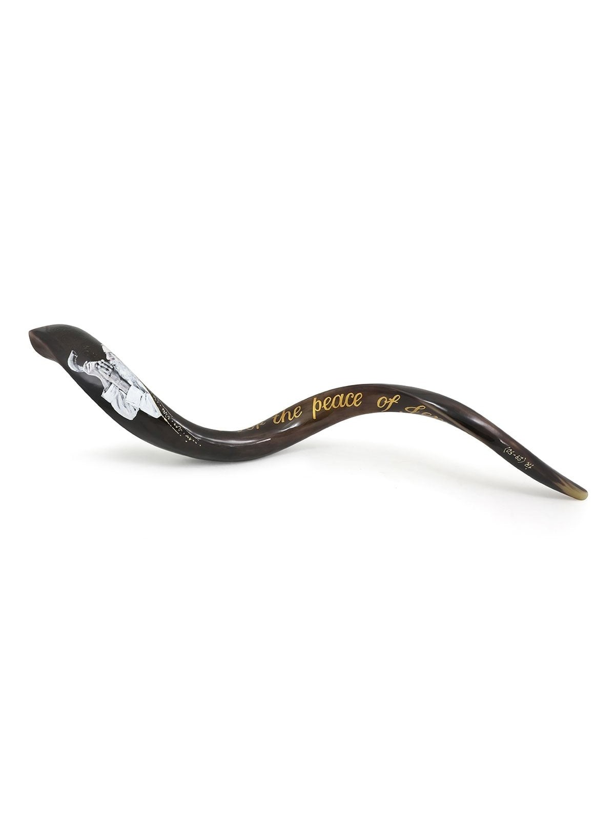 Peace for Israel Hand Painted Kudu Shofar